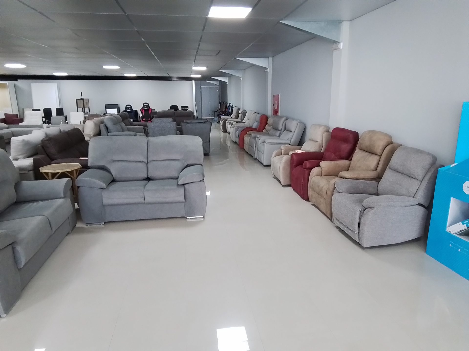 Sofás en exhibición modular